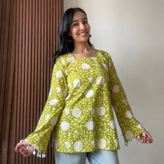 Light Green women's short kurti - XPSKT