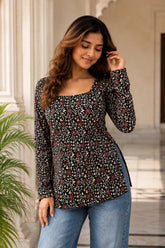 Micro Floral Blossom Top for Girls