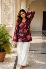 Purple Lotus Blossom Top for Girls