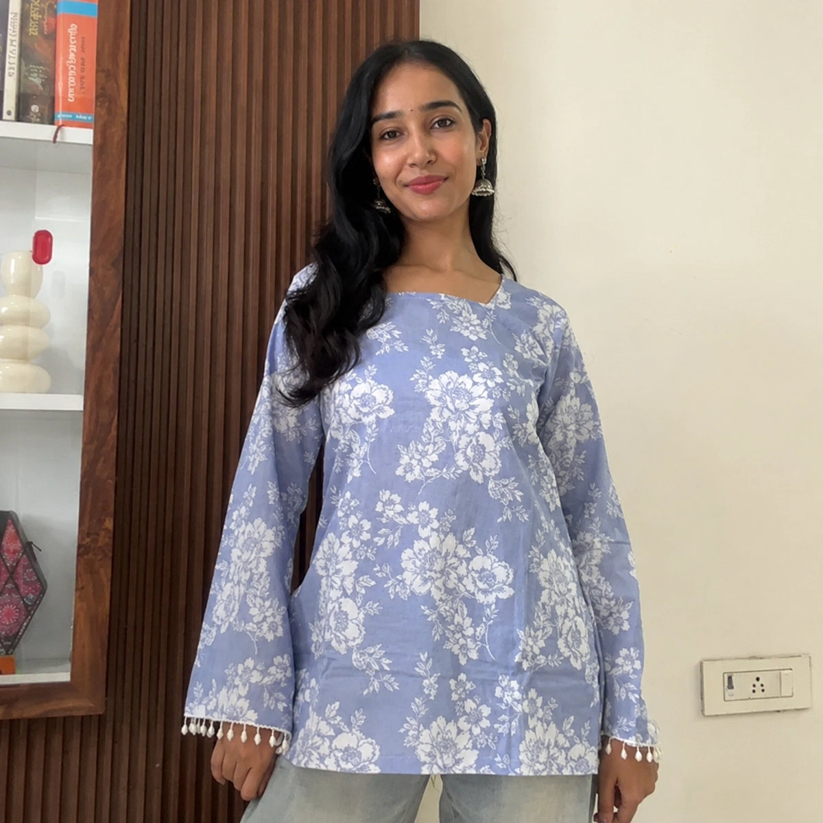 Perpleish floral women's short kurti - XPSKT