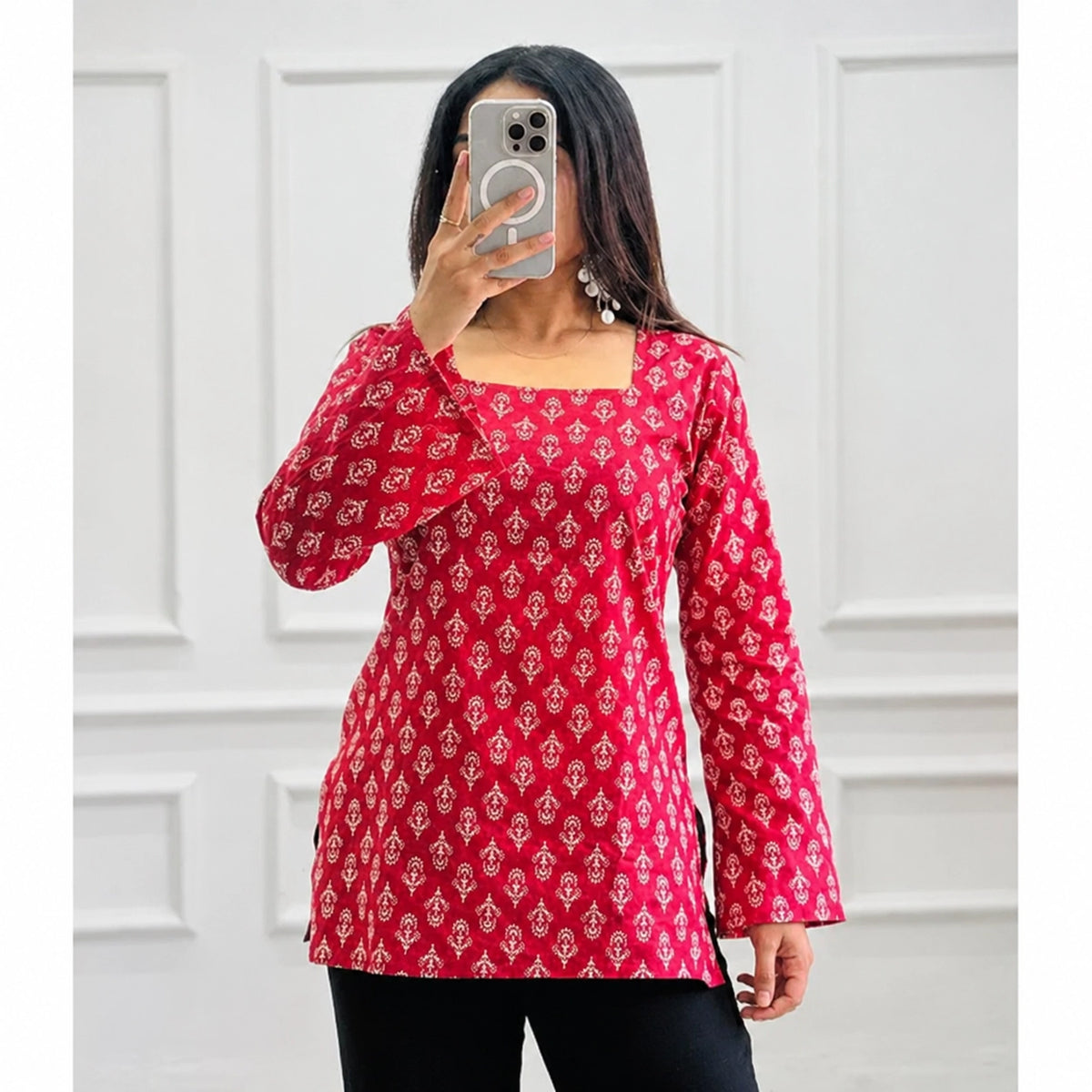 Pink daman women's short kurti - XPSKT