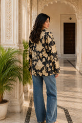 Beige Floral Blossom Top for Girls