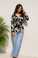 Cow Pattern Blossom Top for Girls