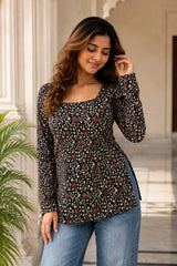 Micro Floral Blossom Top for Girls
