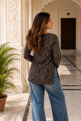 Micro Floral Blossom Top for Girls