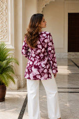 Pink Floral Blossom Top for Girls
