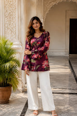 Purple Lotus Blossom Top for Girls